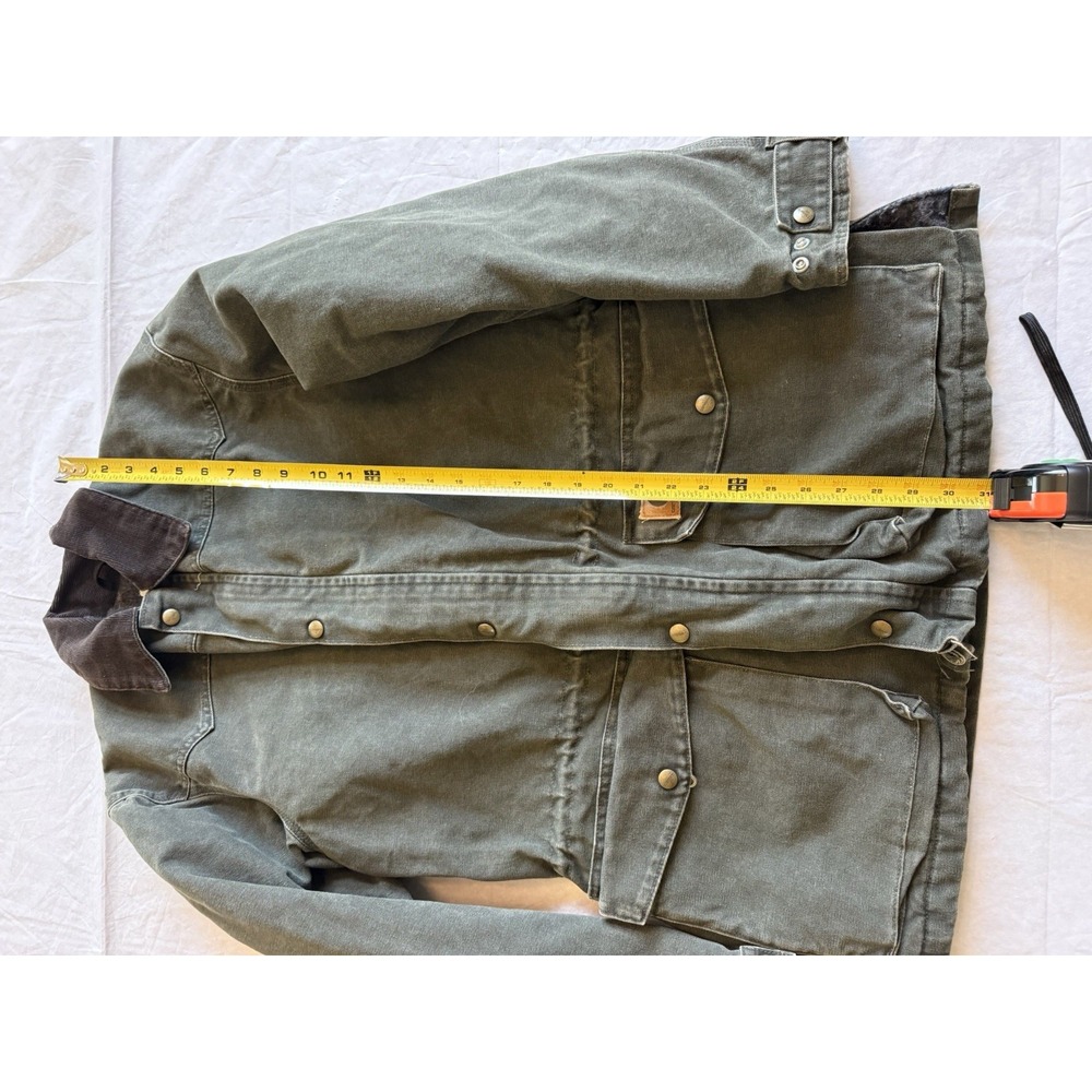 Vintage 90s Carhartt PB1366 Trail Parka Dark Olive Blanket Lined Jacket USA - Picture 6 of 16